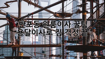 반포동 원룸이사 꿀팁🍯 용달이사로 짐 걱정 끝!